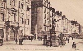 Toulon France~Carré Du PORT-le Genie Maritime Et La Mairie Postcard - £7.41 GBP