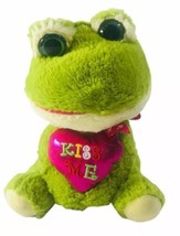 Inter American Products Green Yellow Frog Kiss Me Pink Heart Plush 10&quot; Valentine - £6.39 GBP