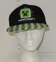 Kids Mincraft Mojang Snapback Baseball Hat Cap Adjustable Green Black - $9.85