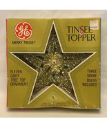 Vintage Merry Midget Tinsel Topper lighted Christmas tree star 1960s Japan - $9.00
