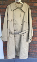 Vintage Trench Coat 44 Beige Jacket Removable Lining Classic Towne Londo... - $38.00