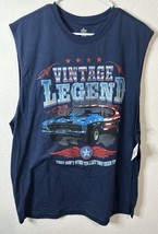 Way To Celebrate Patriotic Vintage Legend Car Muscle Blue T Shirt Size XL - $376.15 MXN