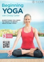 GAIAM BEGINNING YOGA WITH CHRISSY CARTER EXERCISE DVD NEW SEALED 3 WORKOUTS - £7.67 GBP