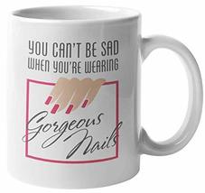 Make Your Mark Design Wearing Gorgeous Nails. Cute Coffee &amp; Tea Mug for Manicuri - £15.17 GBP