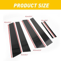 6Pcs  Black Pillar Posts Set Door Trim Cover Kit For   Sedan 2006 2007 2008 2009 - £66.11 GBP