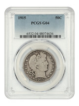 1915 50C PCGS G04 - $101.85
