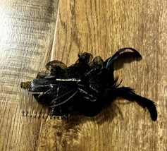 Vintage Black Feather Fascinator Small and Dainty Fluff Feather Hair Comb - £21.67 GBP