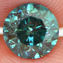 Round Shape Diamond Fancy Blue Color SI2 Loose Certified Enhanced 0.95 Carat - £422.73 GBP