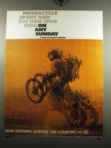 1971 On Any Sunday Movie Ad - Motorcycle sport and the men who ride - £14.61 GBP