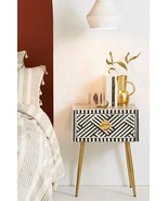 handmade bone inlay 1 Drawer side table, bone inlay and table, bone inla... - $300.95 CAD