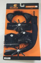 Black Cat Cosplay Costume Halloween Play Dress Up 5 Piece Accessory  - £14.02 GBP