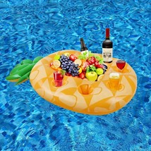 Floating Pool Drink Holder Table | Pineapple Pool Tray | Party Food Swim Tray - £18.40 GBP