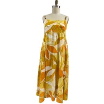 .STATE Yellow Orange Abstract Maxi Dress L – Boho Resort Sunset Style - $79.10