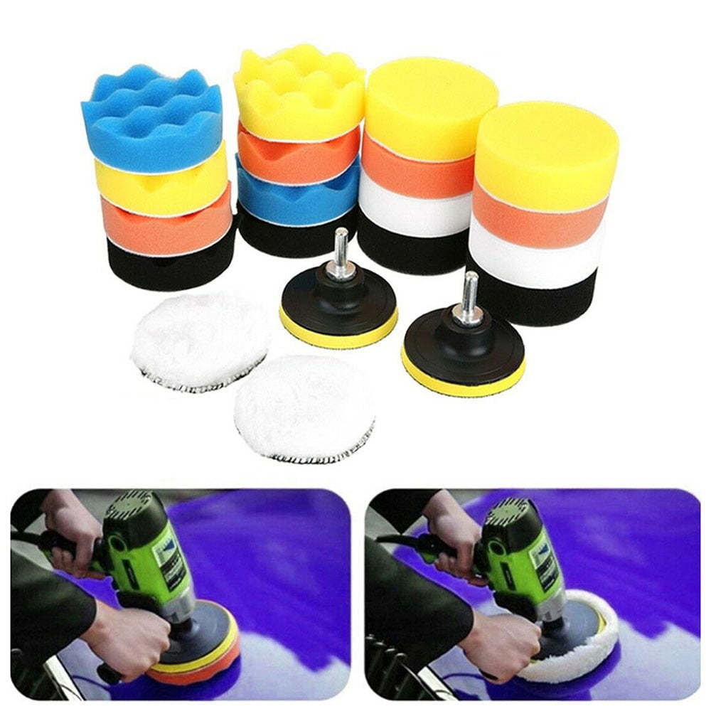 22pcs/Set Buffing Polishing Pads Wheel Sponge Mop Kit Car Polishing Disc Self-Ad