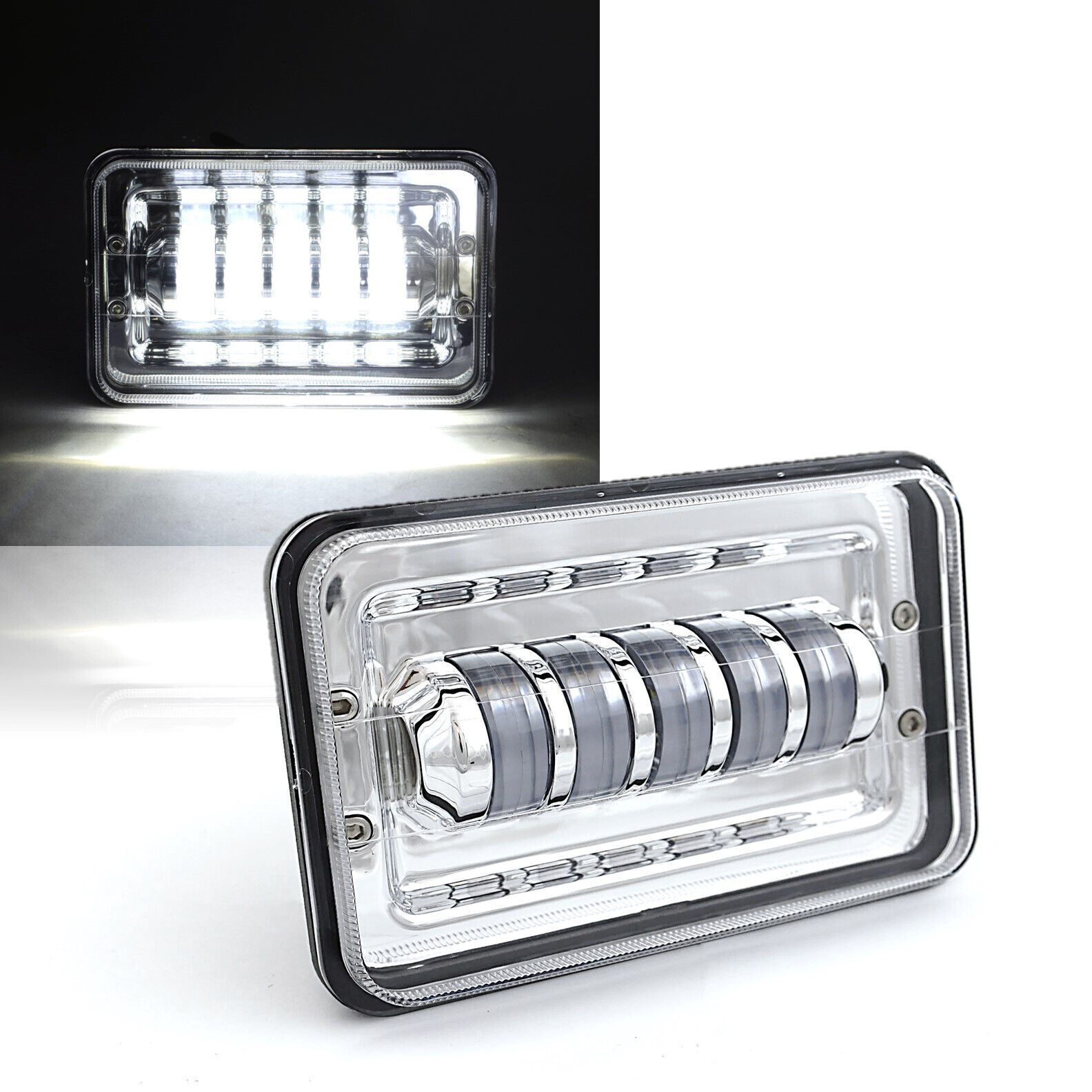 Primary image for 4X6" LED Light Bulbs Crystal Clear Sealed Beam Headlamp Headlight Each