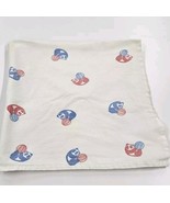 Vintage Hospital Baby Receiving Swaddling Blanket Panda Bear Ball Cotton... - $14.84