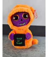 TY Beanie Boos - SKELTON Orange / Purple Reaper Halloween 6&quot; 15cm NEW MWMT - €11,16 EUR