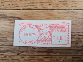 US Post Meter Stamp Cincinnati OH 1975 Cutout - £2.98 GBP