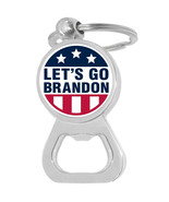 Let&#39;s Go Brandon Bottle Opener Keychain Red White and Blue BT11363 - £8.57 GBP