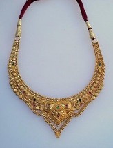 traditional design 20k gold necklace choker handmade jewelry rajasthan india - £1,510.80 GBP