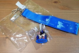 Disneyland Resort Lanyard Pass Holder Mickey Minnie Pin Disney Sealed 2019 Blue - £15.63 GBP