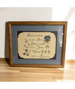 Completed finished cross stitch house blessing, 2 mats, 10&quot;x8&quot;12”x 15” F... - $519.20 MXN