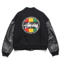 Stussy 1988 Vintage Homeboy Black Wool &amp; Leather Varsity Jacket - $752.51 MXN+