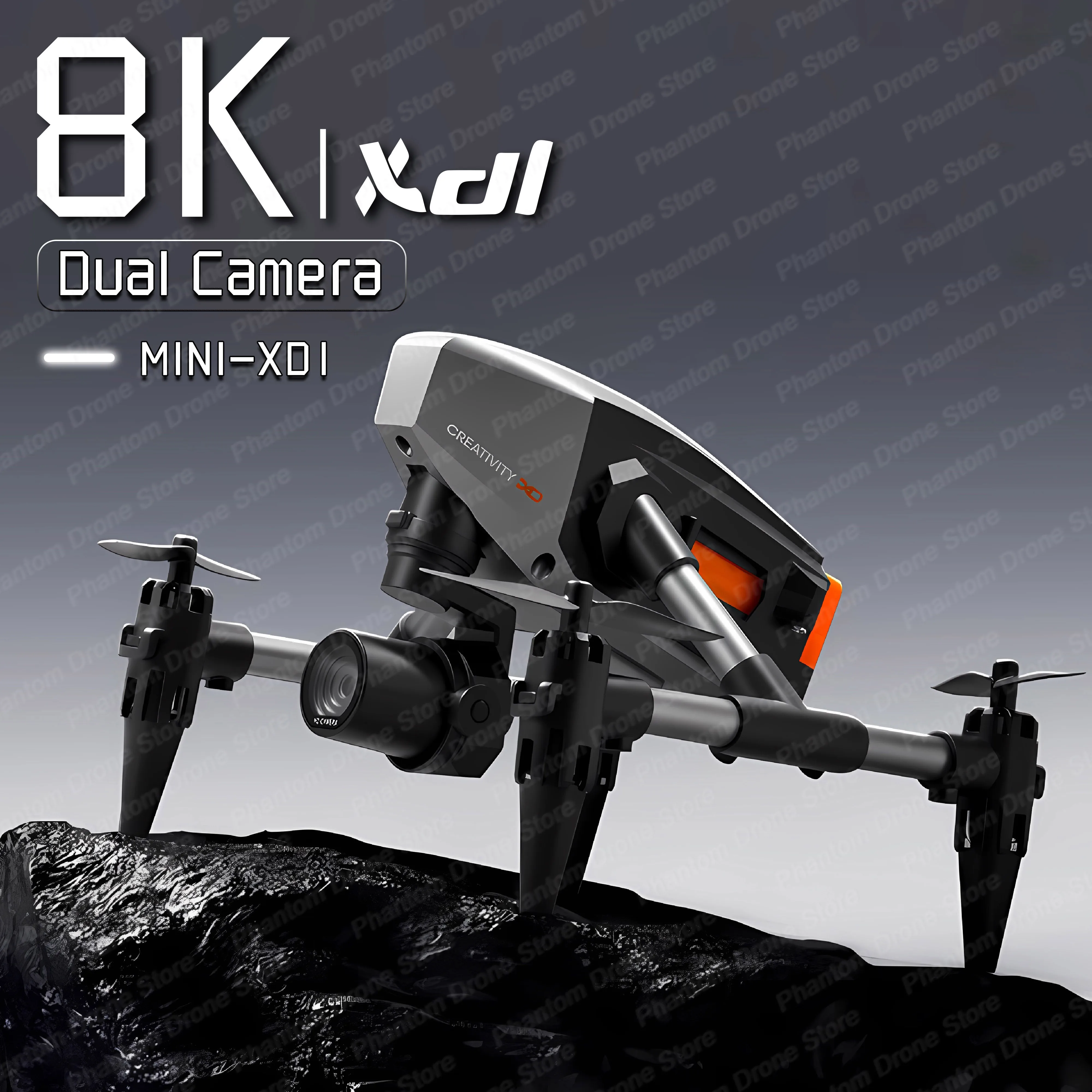 New XD1 Mini Drone 4K Professional 8K Dual Camera 5G WIFI Height Maintaini - £36.32 GBP+