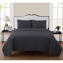 VCNY Home Kaleidoscope 3-Piece Grey Geometric Quilt Set  King - $865.89 MXN