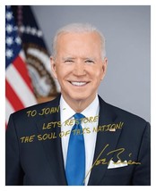 Personalized President Joe Biden Gold Autograph 8X10 Custom Photo - £10.23 GBP