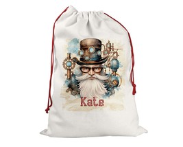 Steampunk Personalised Santa Sack, Linen Bag, Christmas, One size (19.7? × 26?)  - £20.88 GBP