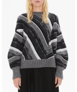HELMUT LANG Womens Sweater Long Sleeve Ombre Cr Striped Grey Size XS I06... - £103.00 GBP