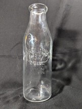 Absolutely Pure Milk Cow Bottle Clear Jar 10.5-in Vase Water Bottle Embo... - $19.97