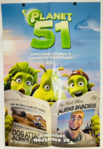 Planet 51 Movie Poster Promo 27x39 Kids Room Decor Animated Aliens Space... - $15.63