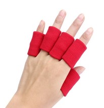 Finger 10pcs Stretch Basketball Finger Guard Support Sleeves Protector Red - £4.63 GBP