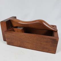 Vintage Mallard Duck Head Nut Cracker Wood Box 10x6x4.5 Inch - £19.67 GBP