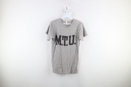 Vintage 70s Mens Medium MTU Michigan Tech University T-Shirt Heather Gray USA - £54.26 GBP