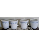 Set of Four (4) Morning Blue Mugs ~ Corning USA ~ White with Blue Flower... - $84.20 CAD