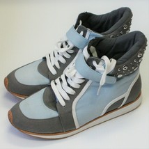 Cupid Women&#39;s Blue Grey High Top Sneakers Bubble Back Shoes size US 9 - £19.65 GBP