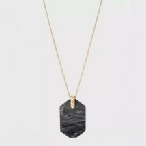 Sugarfix by Baublebar Women&#39;s Graphic Resin Pendant Black Necklace - £41.50 GBP