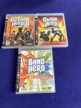 Guitar Hero PS3 Lot III 3 Legends, World Tour, Band Hero (PlayStation 3) Tested - £16.67 GBP