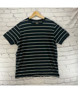 Polo Ralph Lauren T-Shirt Mens sz L Blue White Striped 100% Cotton - £12.61 GBP