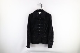 White House Black Market Womens 10 Ruffled Trim Velour Military Blazer Jacket - £59.19 GBP