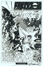 SIGNED George Perez Batman &amp; Nightwing DC Comics Super Hero Portfolio Art Print - £77.39 GBP