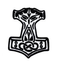 Thor's Hammer Mjolnir God of Thunder Nordic Norse Viking Hook Fastener Patch (5. - £7.79 GBP