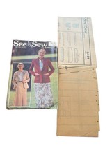 See &amp; Sew 6401 Size 10 Misses&#39; Jacket and Skirt - £5.33 GBP
