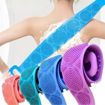 Silicone Body Scrub Brush with Exfoliating Sponge for Effective Bathing and Show - £4.82 GBP