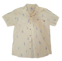 Rip Curl Shirt Button Down Short Sleeve Large Yellow Cactus Print - £12.42 GBP