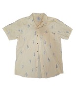 Rip Curl Shirt Button Down Short Sleeve Large Yellow Cactus Print - £12.69 GBP