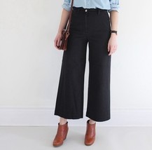 EVERLANE Woman’s Cropped Wide Leg Tall Black Denim Jeans Size 20 - $39.99